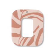 Polymeer hangers vierkant Light peach pink-light brown