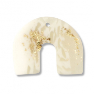 Polymeer hangers boog Off white-beige-gold