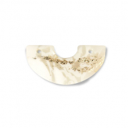 Polymeer hangers boog Off white-beige-gold