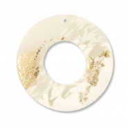 Polymeer hangers rond Off white-beige-gold