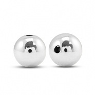Metallook kralen rond 12mm Silver metallic