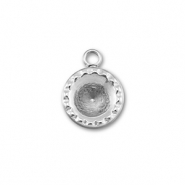 BY31&reg; Roestvrij stalen (RVS) Stainless steel bedels met setting voor SS29 puntsteen Silver