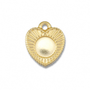 BY31&reg; Roestvrij stalen (RVS) Stainless steel bedels met setting voor SS30 flatback Gold