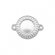 BY31&reg; Roestvrij stalen (RVS) Stainless steel tussenstuk met setting voor SS20 flatback Silver