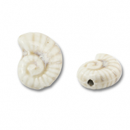 Kralen keramiek schelp Off white