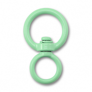 Gekleurde onderdelen sleutelhanger rond Mint green