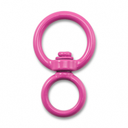 Gekleurde onderdelen sleutelhanger rond Magenta pink