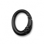 Gekleurde onderdelen sleutelhanger ovaal Black