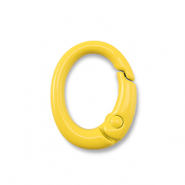 Gekleurde onderdelen sleutelhanger ovaal Yellow