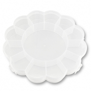 Sieraad display opbergbox 13 vaks bloem Transparent