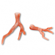 Acryl hangers koraal Brown-white marble