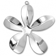 Roestvrij stalen (RVS) Stainless steel hangers bloem Silver