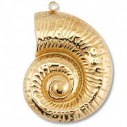 Roestvrij stalen (RVS) Stainless steel hangers schelp Gold