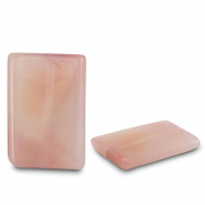 Natuursteen kralen agaat rechthoek Transparent peach pink
