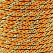 Trendy koord twisted 3mm Orange-gold