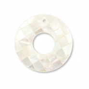 Schelp hangers donut White (natuurlijke kleur schelp)