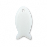Natuursteen hangers glas vis White