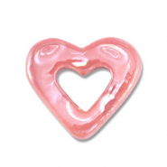 DQ Grieks keramiek kralen hart Mauve pink