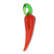 Glasbedels chili peper Red-green