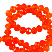 Top Facet kralen 4x3mm disc Dark orange