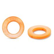 Schelp kralen 20mm rond Orange