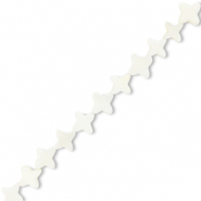 Schelp kralen ster Off white