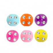 Acryl kralen met strass-look Multicolour-silver