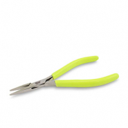 Beadsmith platbek tang met veer Neon yellow-silver