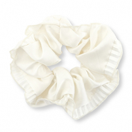 Scrunchies haarelastiek silky Off white