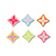 Kralen metaal enamel ruit Multicolour