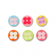 Kralen metaal enamel rond Multicolour