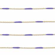 Roestvrij stalen (RVS) Stainless steel onderdelen jasseron met staaf Gold-purple