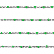 Roestvrij stalen (RVS) Stainless steel onderdelen jasseron 1mm Silver-green