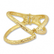 Statement armbanden bangle gekruist Gold