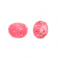 Resin kralen rondellen 10mm Coral pink