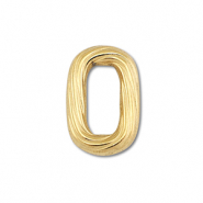 Roestvrij stalen (RVS) stainless steel onderdelen tussenstuk ovaal Gold