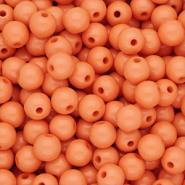 8 mm acryl kralen shiny Coral orange