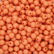 6 mm acryl kralen shiny Coral orange