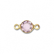 Roestvrij stalen (RVS) stainless steel onderdelen tussenstuk rond Gold-light pink