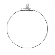 Roestvrij stalen (RVS) Stainless steel onderdelen creool oorring hanger Silver