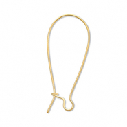 Roestvrij stalen (RVS) stainless steel onderdelen sluitbare oorhangers Gold