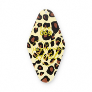 Statement hangers luipaard "Heartbreak Hotel Room 069" Yellow-brown-black