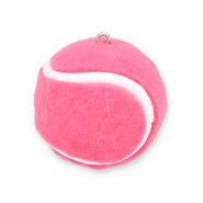 Statement hangers tennisbal Dark pink-white