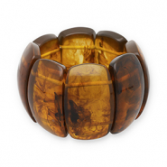 Resin armbanden Transparent amber brown