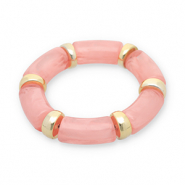 Resin armbanden Gold-pink