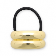 Haaraccessoires haarelastiek met metaal Gold-black