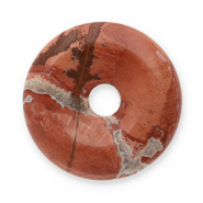 Natuursteen hangers agaat donut 16mm Red brown