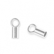 Onderdelen DQ Eco-brass® metaal eindkap Antiek zilver (nikkelvrij)