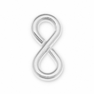 Onderdelen DQ Eco-brass® metaal buigring "8" Antiek zilver (nikkelvrij)