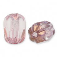 Czech kralen FPB ovaal 6x4mm Rosaline-bronze